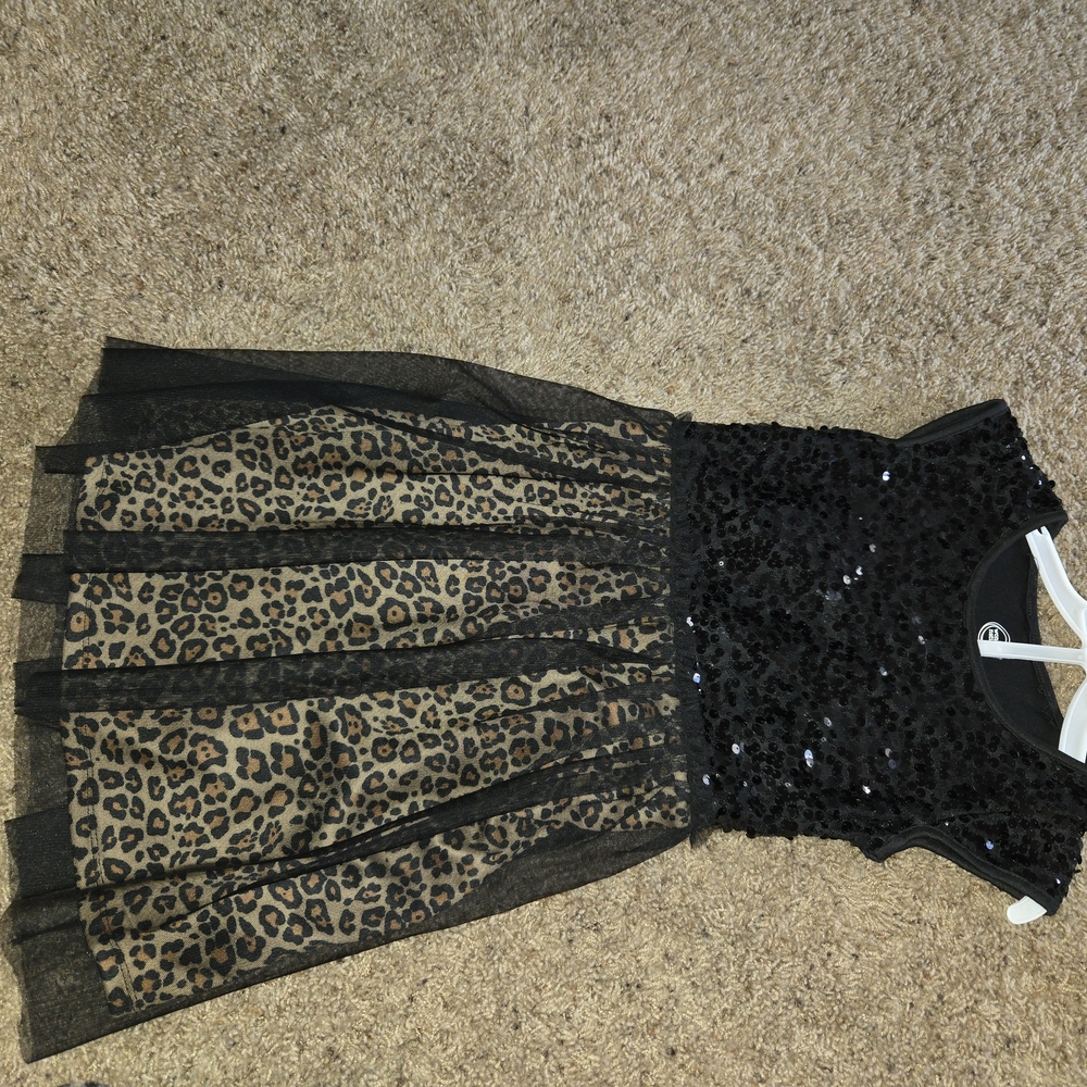 Wonder Nation Black and Brown Formal Kids Dress